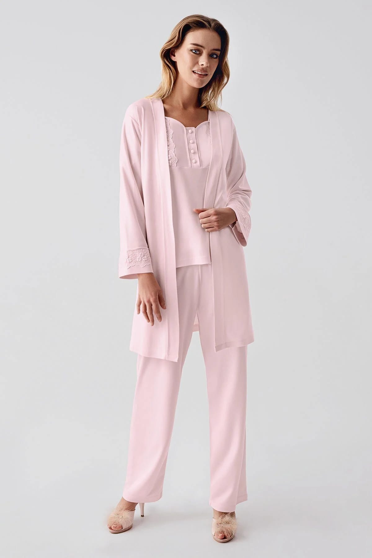 Perin Bayan Penye Pijama Takımı (Lohusa)