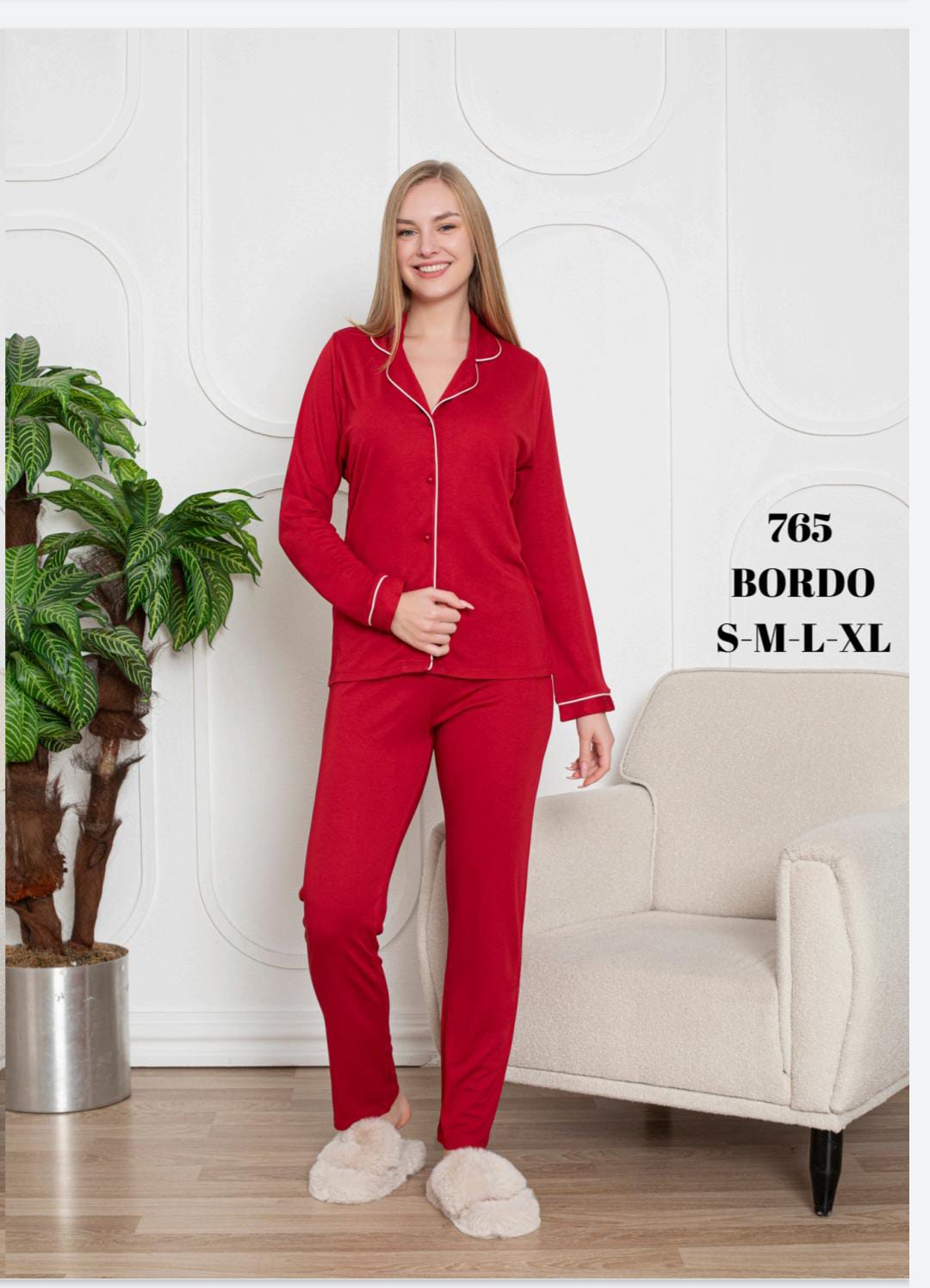 Espuar Kadın Pijama Takımı Bordo